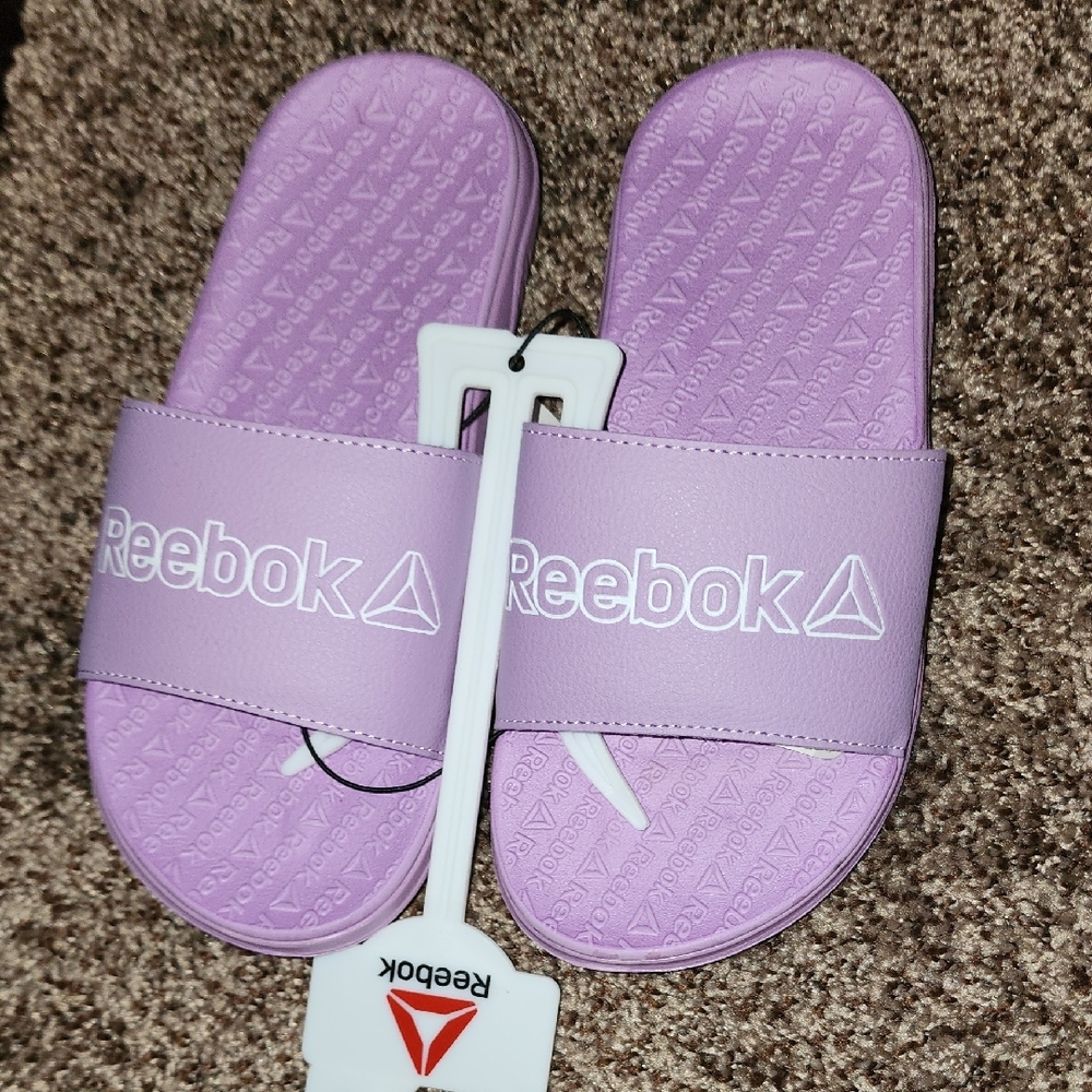Reebok Purple Slide Sandals
